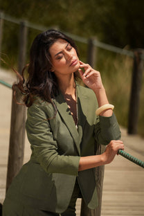 Blazer in lino misto rayon