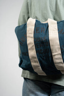 Borsa aviator blu in cotone