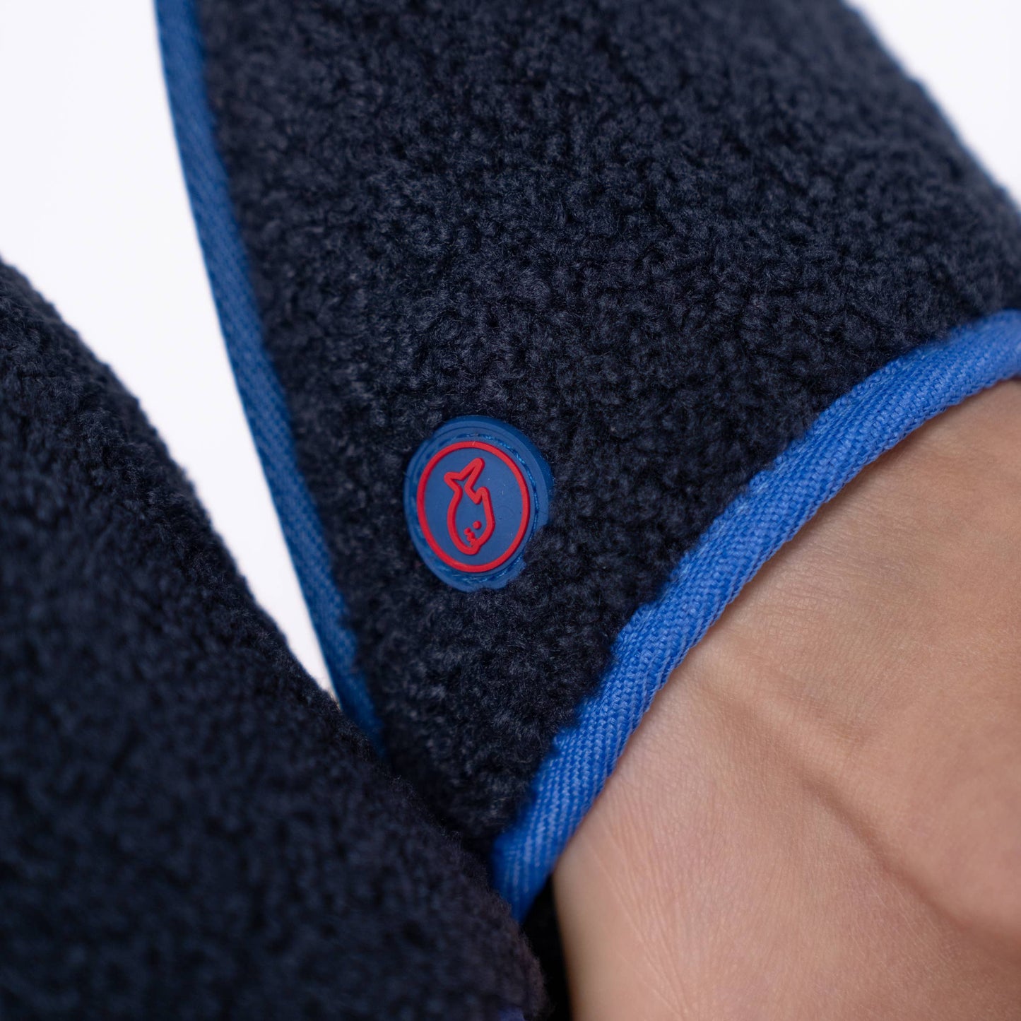 Pantofole uomo in sherpa blu navy
