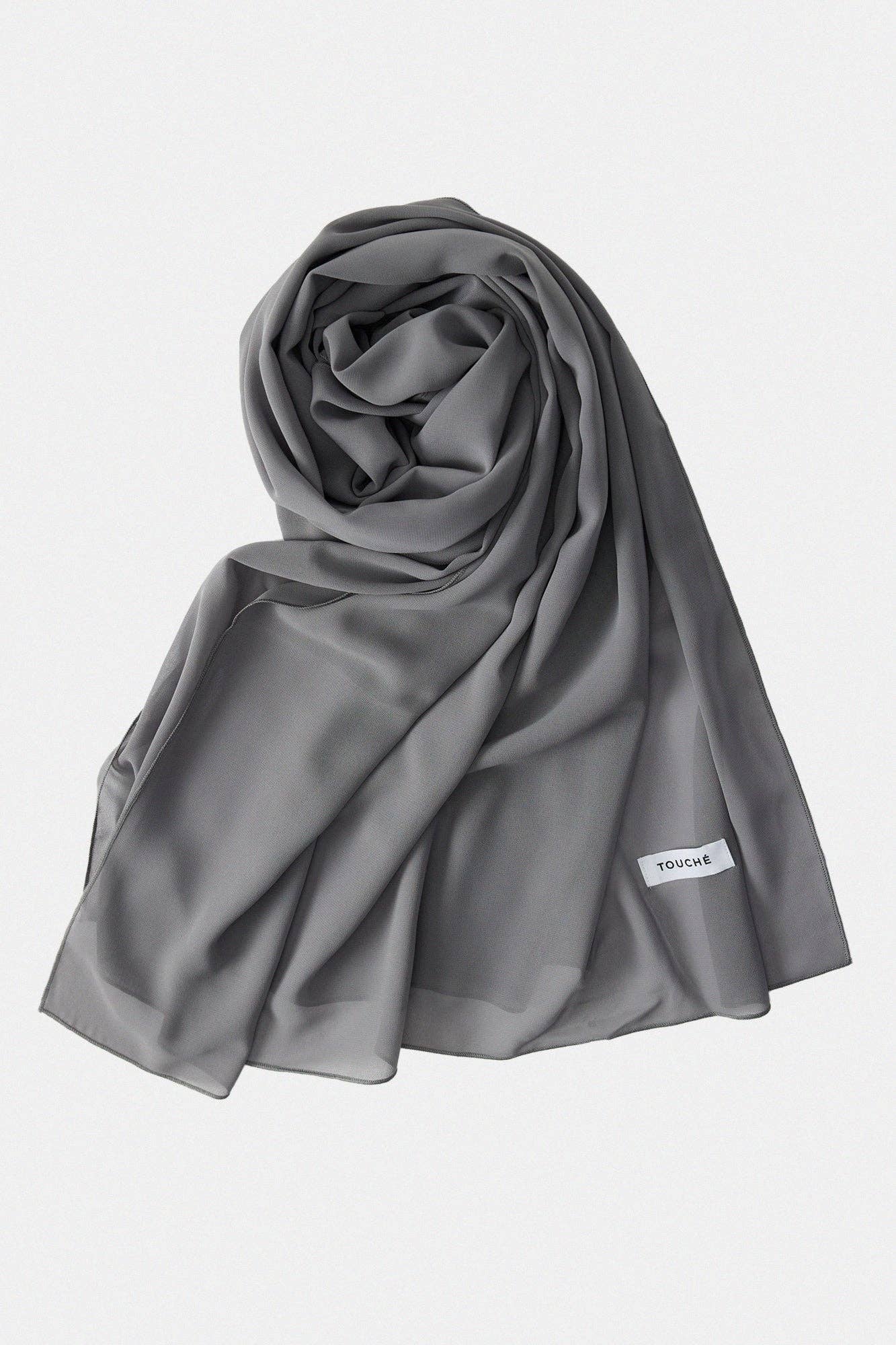 Scialle in chiffon grigio