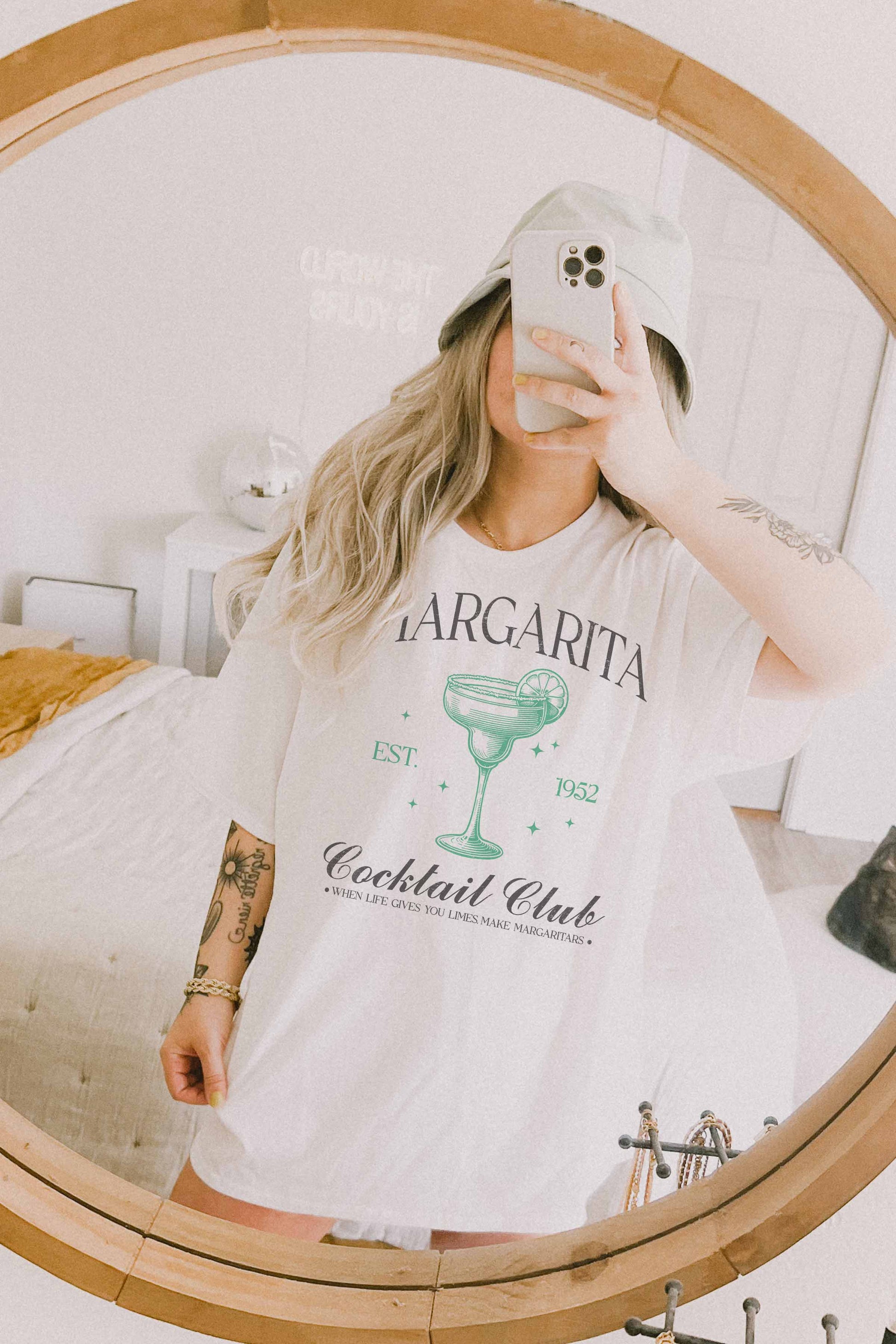 T-shirt oversize con grafica Margarita Cocktail Club