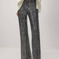 Pantaloni a gamba larga con paillettes