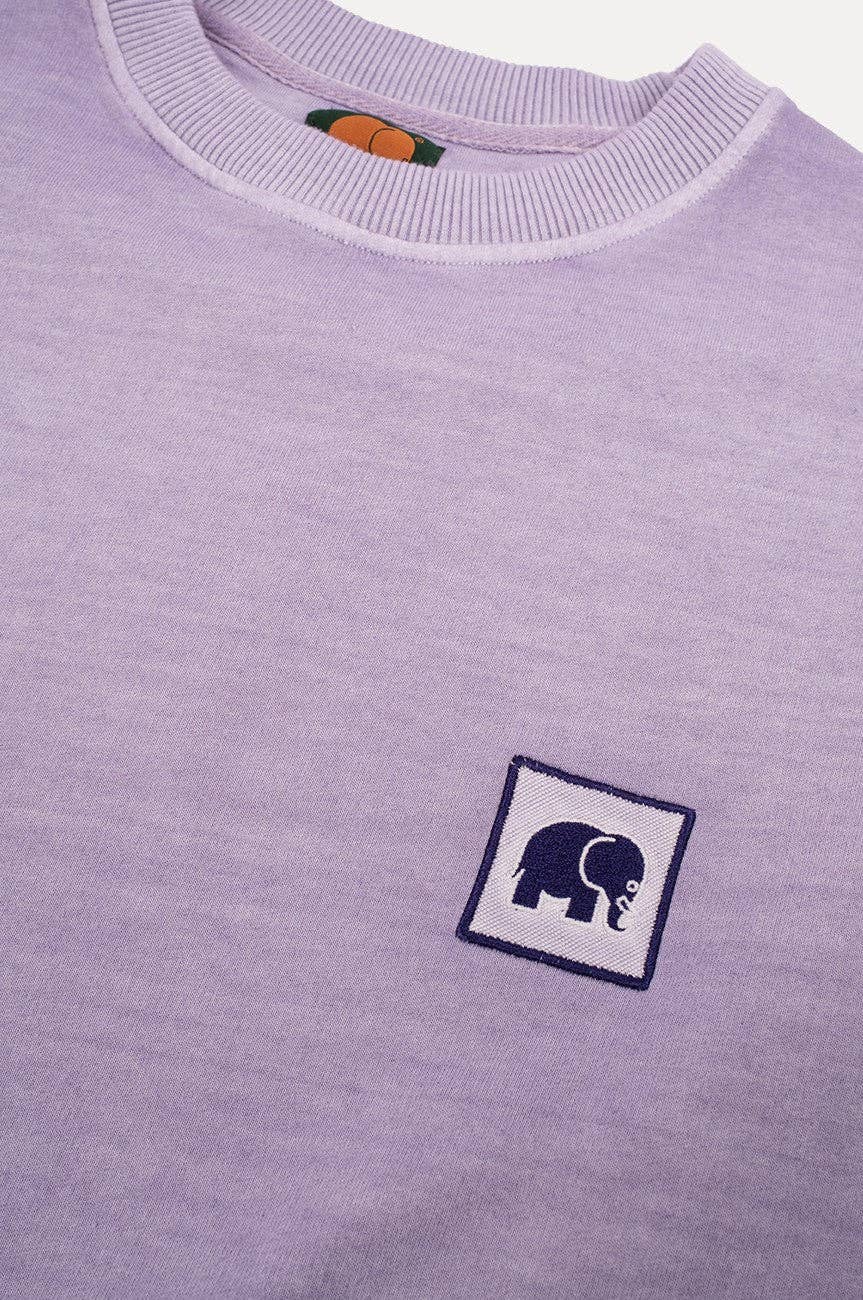Felpa oversize donna lavanda tinto a pigmenti
