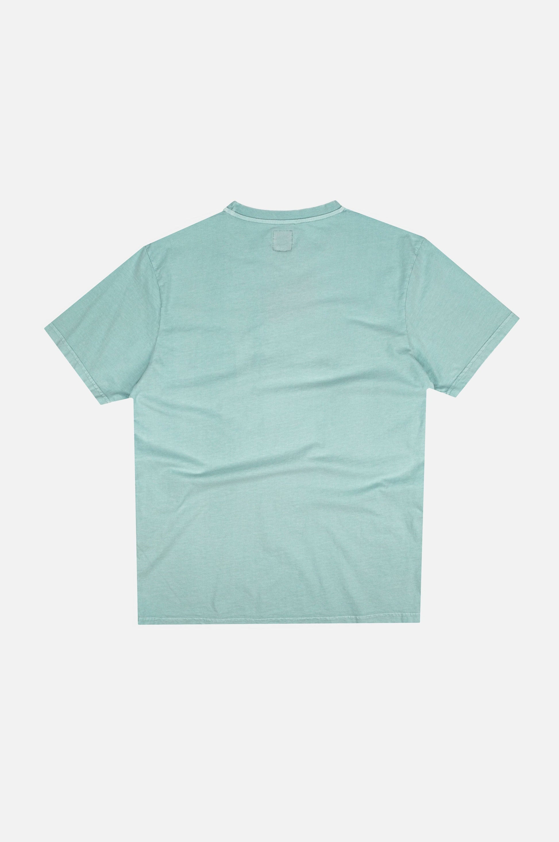 T-shirt pigmentata in garza verde costa