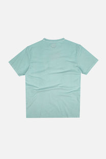 T-shirt pigmentata in garza verde costa