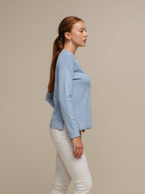 Maglione in maglia scollo a V con dettagli lurex