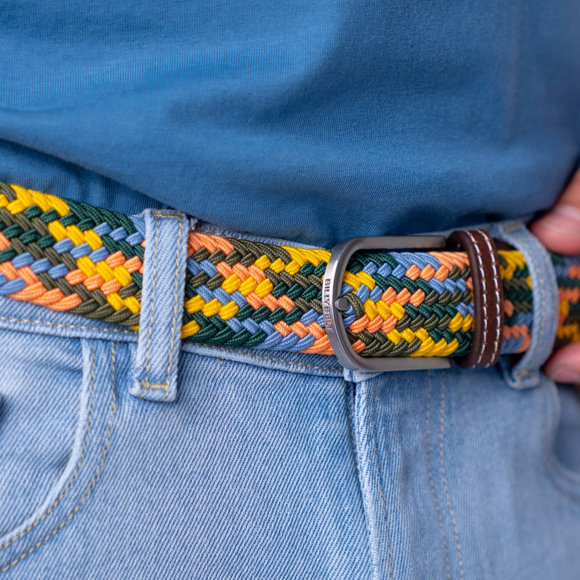 Cintura elastica intrecciata multicolor Zurigo
