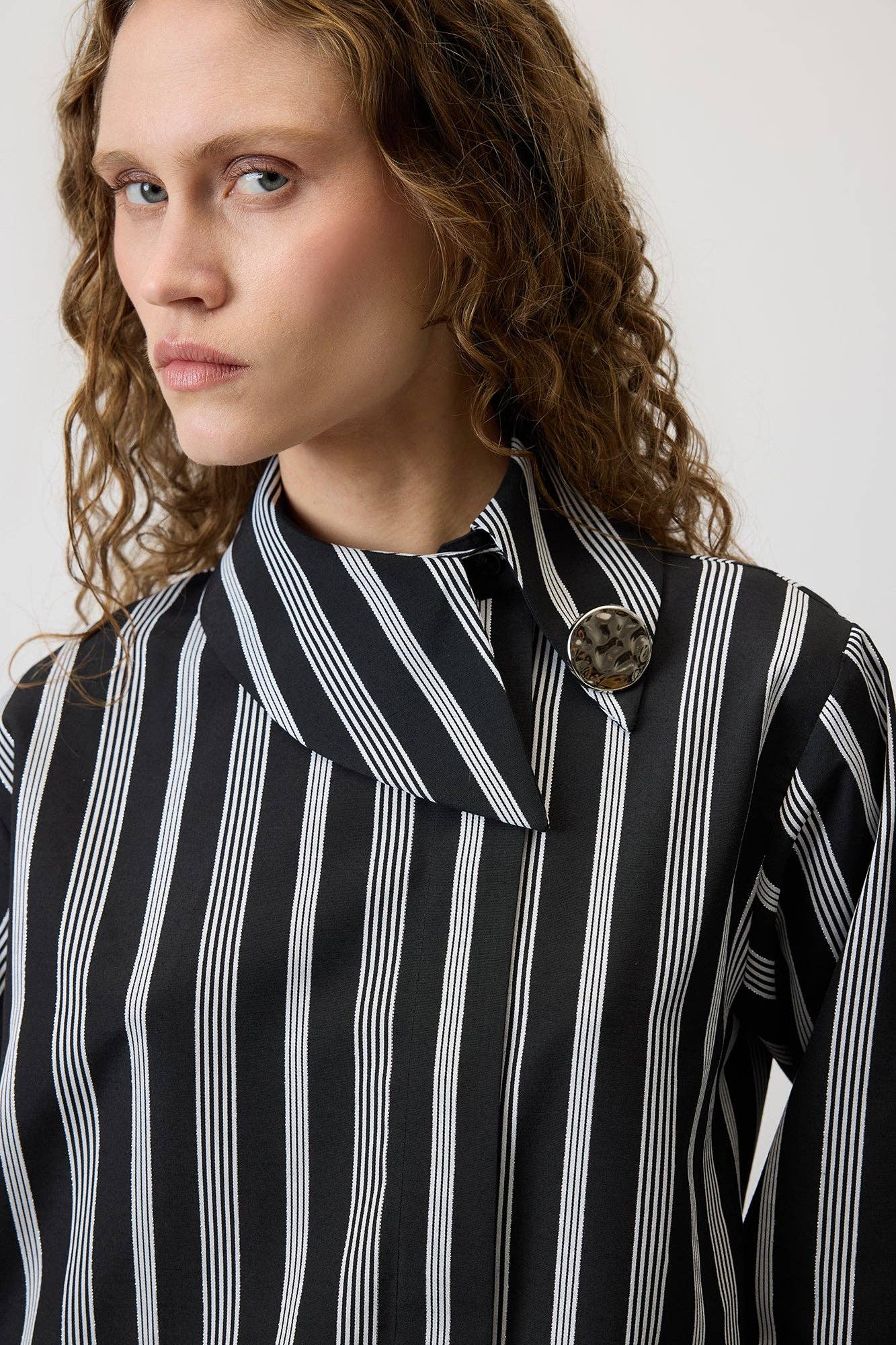 Camicia a righe con glitter