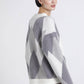 Maglione jacquard a rombi girocollo