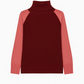 Maglia bicolore in lana e cashmere con collo alto