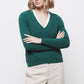 Maglione in Lana a Trecce con Scollo a V