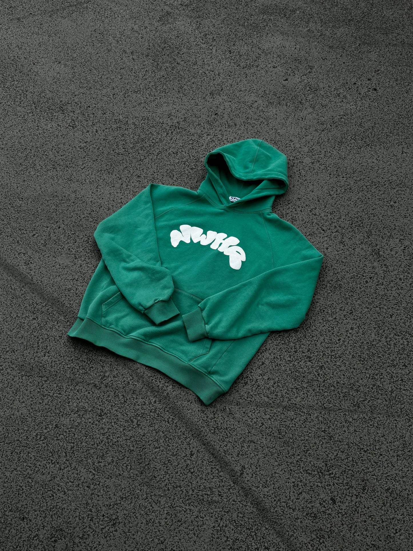 Felpa oversize con cappuccio Verde Bubble NWHR