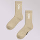 Calzini beige con logo a contrasto