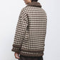 Cappotto in pelliccia sintetica pied de poule