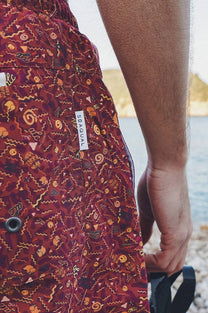 Costume da bagno Dogtown in SEAQUAL® YARN rosso