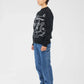 Maglione in cotone biologico con stampa coccodrillo