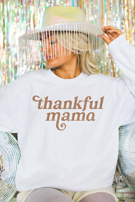 Felpa oversize “Thankful Mama”