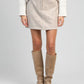 Minigonna Julinia beige con strass