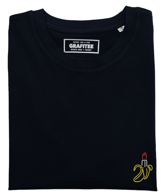 T-shirt ricamata Banana & Rossetto in cotone biologico