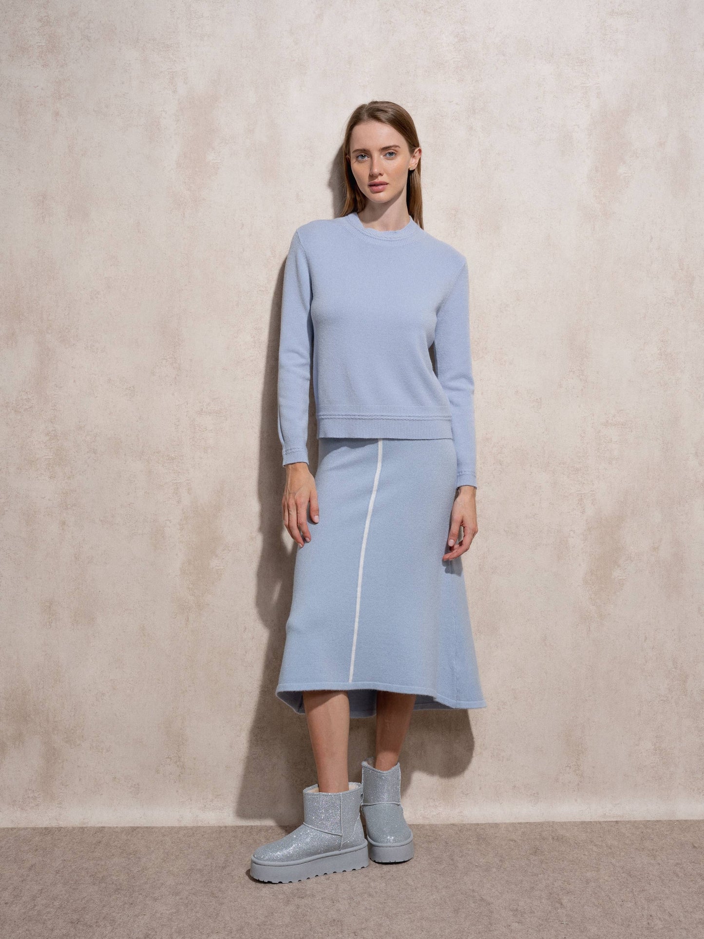 Maglione in maglia girocollo da donna