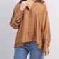 Camicia satinata in viscosa e seta