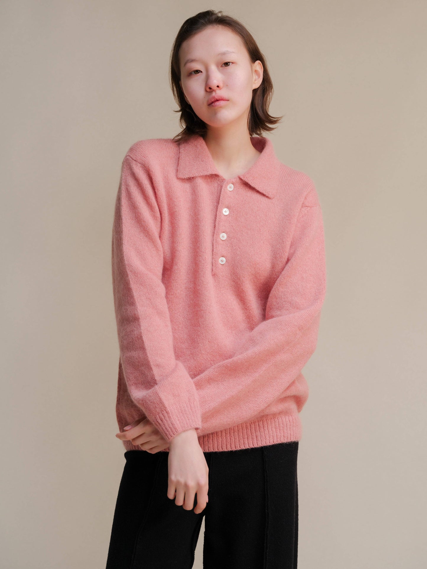 Polo in misto mohair