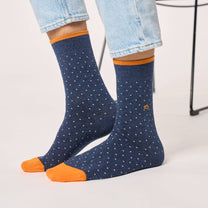 Calzini in cotone pettinato a pois Notte Stellata