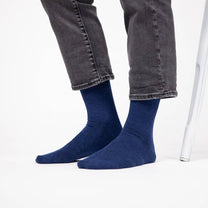 Calzini in bambù blu mélange