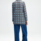 Camicia lunga con paillettes a quadri
