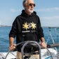 Felpa con cappuccio oversize Star nera in cotone biologico