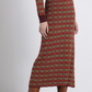 Set gonna in maglia jacquard multicolor