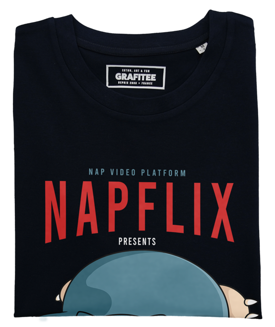 T-shirt Napflix in cotone biologico con grafica divertente