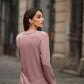 Maglia rosa con scollo a V
