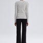 Maglione a righe in maglia a coste