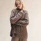 Cardigan Aran oversize in misto cashmere
