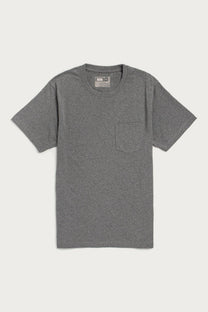 T-shirt riciclata con taschino grigio mélange