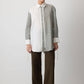 Camicia in popeline color block con arricciature