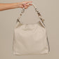 Borsa hobo in ecopelle con manico intrecciato