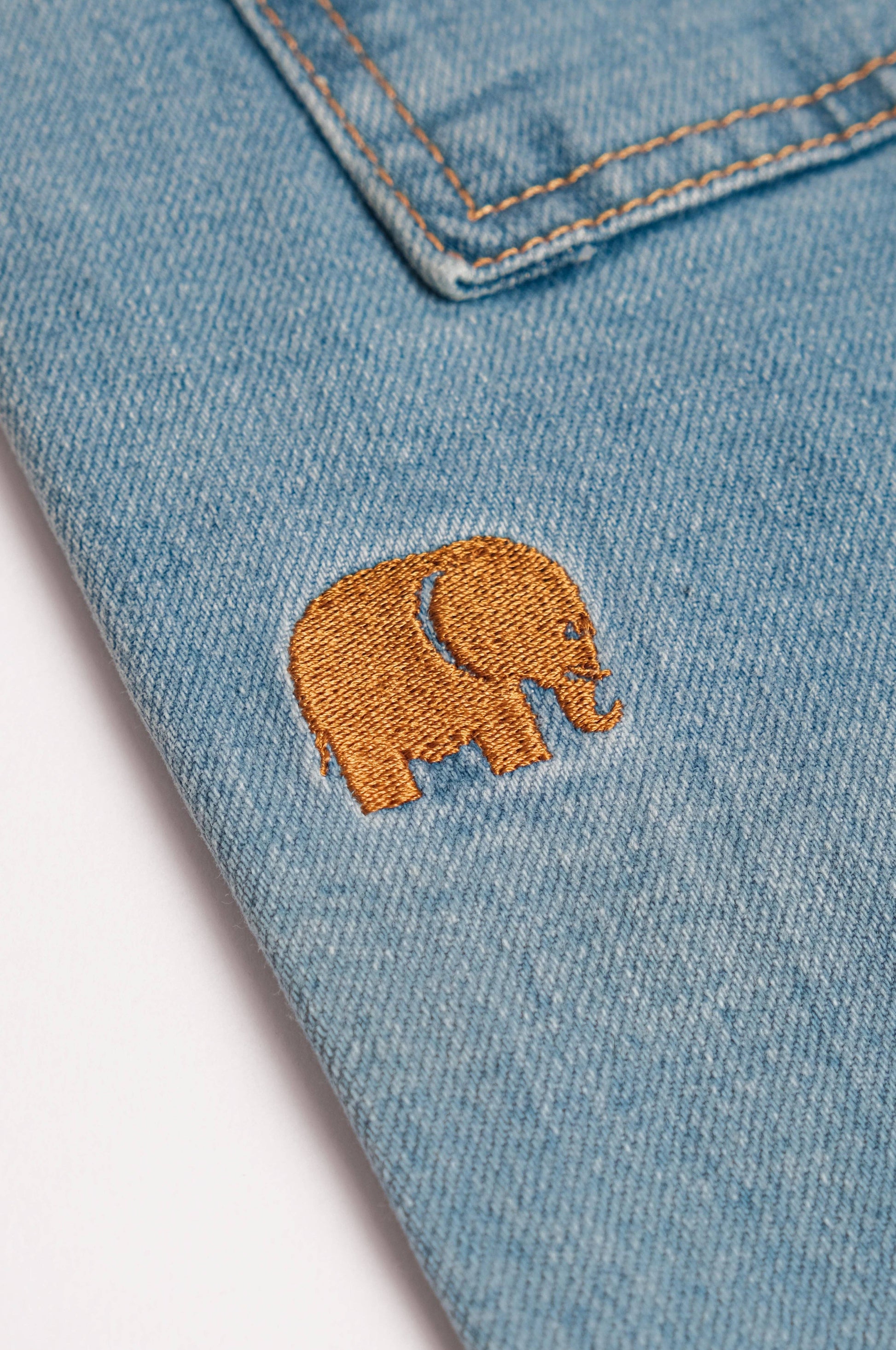 Pantaloncini da arrampicata in denim riciclato lavaggio chiaro