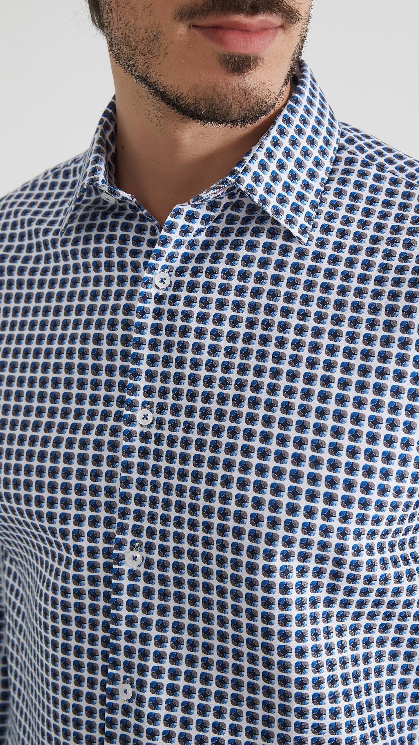 Camicia di flanella uomo Chop in cotone organico color Ash