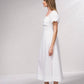 Vestito midi con scollo quadrato e gonna a trapezio