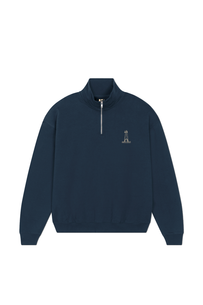 Felpa half-zip in cotone biologico edizione limitata