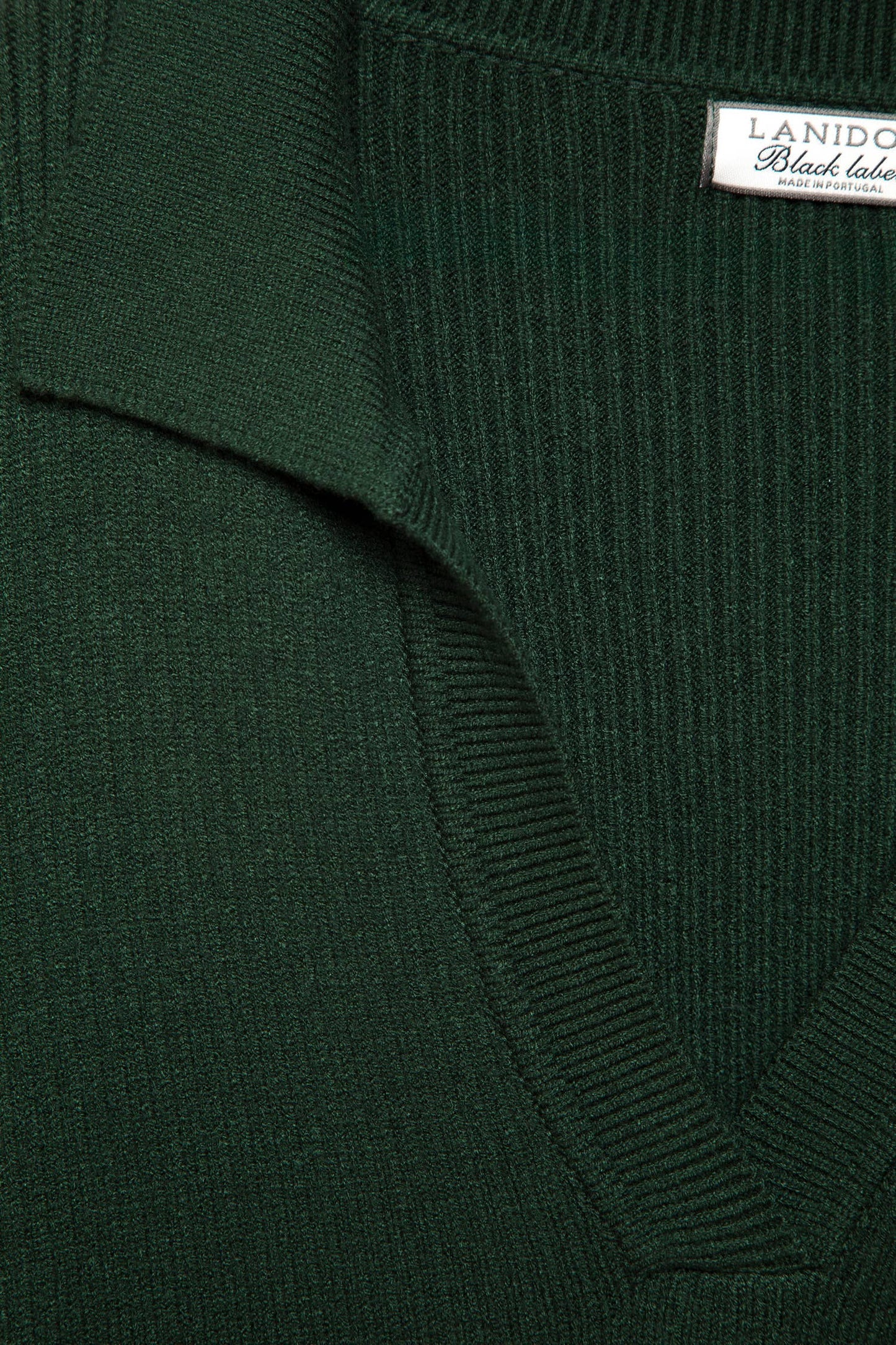 Maglione in maglia rasata con collo polo