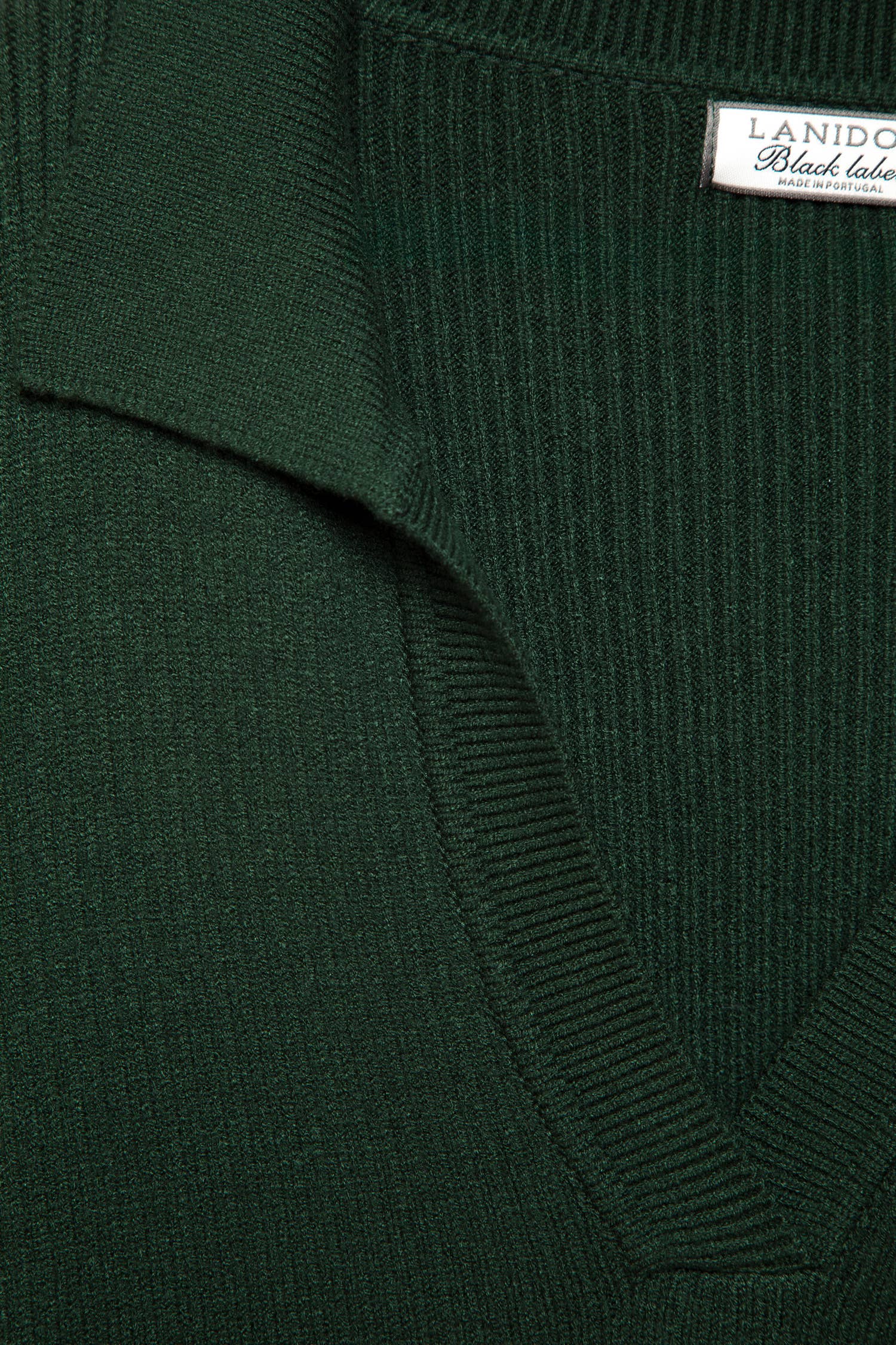 Maglione in maglia rasata con collo polo