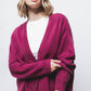 Cardigan in maglia con scollo a V