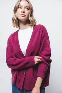 Cardigan in maglia con scollo a V