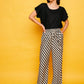 Pantaloni Conil a gamba dritta con vita elastica e coulisse