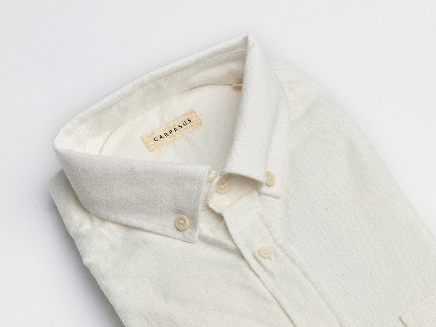 Camicia in flanella bianca Populus