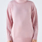 Maglione dolcevita con righe laterali