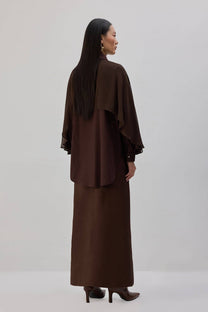 Camicia in popeline con dettaglio in chiffon